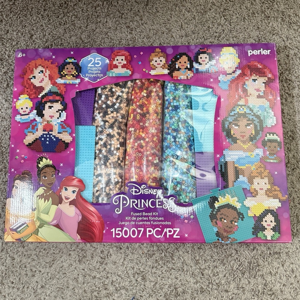 DISNEY PRINCESS BEAD KIT 15007 Pieces To Make 25 Projects New‎ Crafts Cinderella